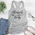 thumbnail image 2 of Blessed With Boys Tank Top, Ladies Racerback Tank Top, Boy Mom Tank, Mother Tank, Silver Gray, XX-Large, 2 of 3