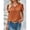 Orange, variant on Only Moment Women's Short Sleeve Tops Short Sleeve V Neck Lelis Fabric Button Down Casual Blouses V Neck Outfits Summer Spring Clothes 2026 Blouses for Women Trendy Navy,S