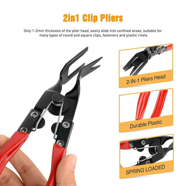 3 Pcs Clip Pliers Set Remover Tool Auto Trim Fastener Remover Car Door  Panel Dashboard Repair Kit Car Pry Tool Kit - AliExpress