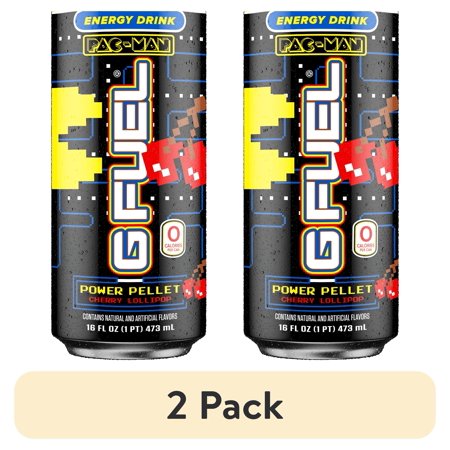 (2 pack) G Fuel Pacman Energy Drink, 16oz Can