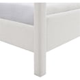 thumbnail image 3 of Bowery Hill Contemporary Cream Linen Textured Fabric Upholstered Queen Bed, 3 of 11
