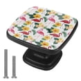 thumbnail image 1 of 4 Pcs Cabinet Handle Drawer Pulls Flamingo Knobs with Screws Square Furniture Office Cabinet Knob Decoration, 1 of 5
