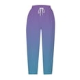 thumbnail image 3 of yunLCZ Women's Straight Leg Pants High Wa Pants For Women Casual 2025 Summer Drawstring Elastic High Waist Linen Pants Wide Leg Cropped Trousers, 3 of 4