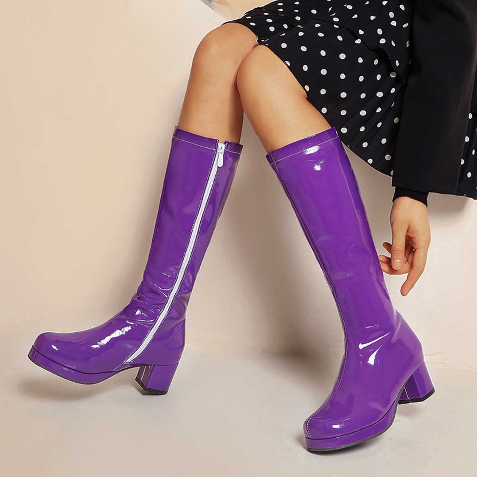 Lavender top gogo boots