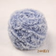 thumbnail image 1 of Zhuge Hilo de chenilla grueso para tejer voluminosos y esponjosos, hilo de chenilla, hilo de felpa suave, 100 g, azul y blanco, 1 of 4