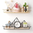 thumbnail image 6 of WHAMVOX Creative Iron and Timber Storage Stand for Home Use Golden Color Fits Various Scenes 13.8x6.3x47.2 Inches, 6 of 8