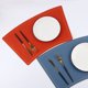 thumbnail image 5 of Nvzi Manteles individuales de piel sintética resistentes al calor, manteles individuales para el comedor(juego de 4, tamaño 17,71 x 11,81 pulgadas, azul marino A), 5 of 5