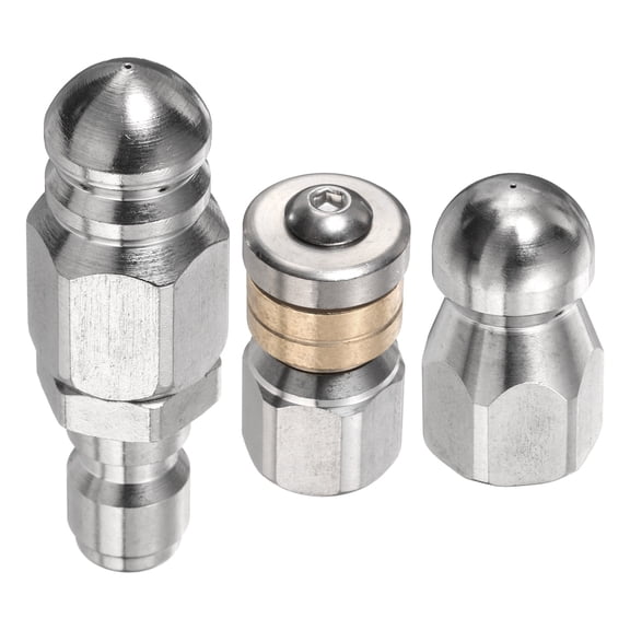Uxcell Pressure Washer Sewers Nozzle 1/4" Quick Connect 5000 PSI Drain Blaster