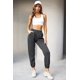 thumbnail image 2 of Pantalones de jogging para mujer, pantalones cálidos de tela con estampado de gofres, pantalones largos elásticos, 2 of 6