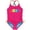 Pink, variant on XOMG POP! Rainbow One Piece Bathing Suit Little Kid to Big