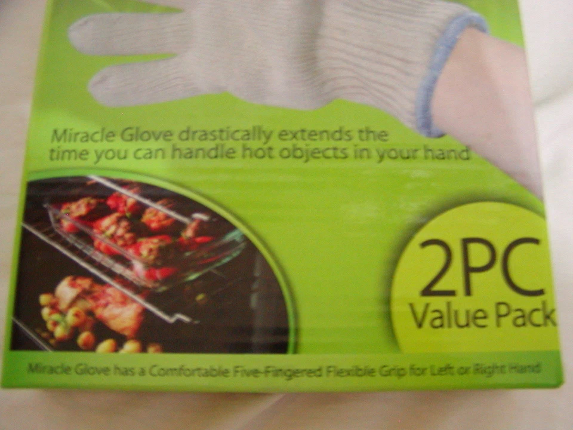 CIRCLE- (2) New Miracle Glove Oven Mitts (1 X 2Pk) Hot Surface Bakeware 480°