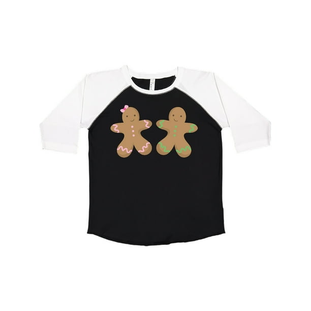Inktastic Twin Gingerbread Boy And Girl Co Teen Short Sleeve T Shirt Unisex Black And White L Walmart Com Walmart Com