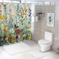 thumbnail image 7 of Awypu Bathroom Colorful Wildflower Pictures Waterproof Shower Curtain Multiple Sizes White, 7 of 7