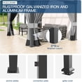 thumbnail image 2 of Kullavik  10' × 28' Hardtop Gazebo for Patio, Wall-Mounted Lean to Gazebo Pergola with Sloping Roof and Durable Aluminum Frame, Large Heavy Duty Awnings for Decks,Backyard,Grey, 2 of 7