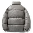 thumbnail image 5 of Sookity Men's Warm Puffy Winter Coat Ski Down Jacket Windproof Bomber Jacket Warm Water Resistant Windbreaker Winter Outwear Quilted Jackets Coats chaqueta hombre Gray,L, 5 of 8