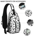 thumbnail image 2 of Sling Backpack,Halloween Bat Pattern Crossbody Bag with Water Bottle Holder,Waterproof Sling Bag for Men/Women with Chest Phone Holder for Hiking,Travel, 2 of 6