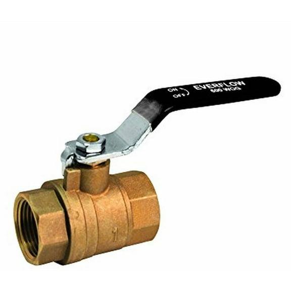 Midline Valve 605T001-NL Lead Free Premium Full Port Forged Brass Ball Valve with Female Threaded IPS Connections, 1"