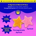 thumbnail image 3 of Better Sour Pomegranate Apricot Gummy MDA05&nbsp;Stars Candy, Sour Gummies with Bold Fruit Flavor, Mouthwatering Sour Candy Made with Real Fruit Juice, Vegan and Gluten-Free Treats, 10 Pouch Set, 3 of 3