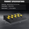 thumbnail image 2 of Heavy Duty Rubber Curb Ramp 15 Ton Capacity Car Ramp, 4.1" Rise Height Driveway Curb Ramps, 33000 lbs Capacity Rubber Bridge Threshold Ramp for Loading Dock, Garage & Sidewalk, 2 of 7