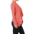 thumbnail image 3 of Moa Collection Women's Office Blazer Casual Long Sleeve Solid Open Front Design S-3XL, 3 of 5