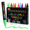 12 Colors, variant on Liquid Chalk Markers for Blackboards - Bold Color Dry Erase Markers Pens - Chalkboard Markers Whiteboard Markers Window Markers for Glass Washable,Chalkboards,Signs,6mm Reversible Tip,8 Pack