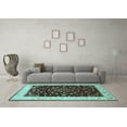 thumbnail image 3 of Ahgly Company Indoor Rectangle Persian Light Blue Traditional Area Rugs, 7' x 10', 3 of 4