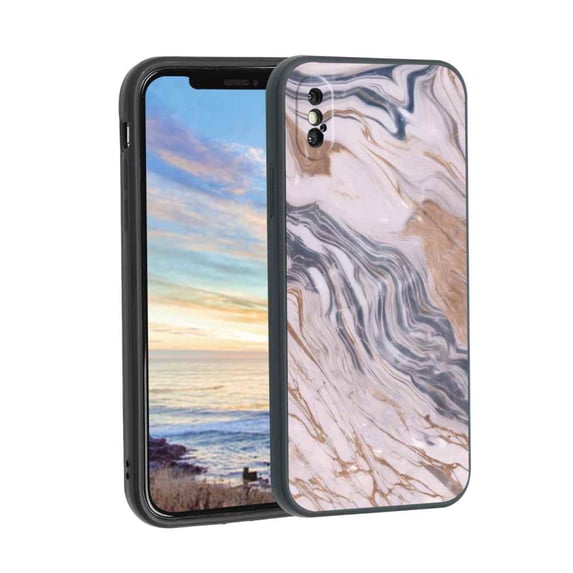 Compatible with iPhone XS Max Phone Case, Marble-Custom38 Case Men Women, Flexible Silicone Shockproof Case for iPhone XS Max