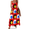 thumbnail image 1 of Mod Roundel Montage (Rouge avec Taches Jaunes et Bleues) Robe Sans Manches Robes Robe d'Été Femme 2024, 1 of 5