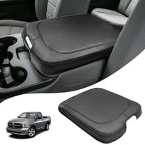 KBH Center Console Cover for Dodge Ram 1500 2013-2018, Ram 2500/3500/1500 Classic Model 2013-2025, PU Leather Armrest Cover Middle Console Lid Cover Accessories(Black)