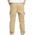 thumbnail image 5 of 2 Pack Boys Cargo Pants Elastic Waist Casual School Uniform Trousers Outdoor Sports Athletic Hiking Pants with Pockets Boys Chino Pants Khaki 12Y, 5 of 7