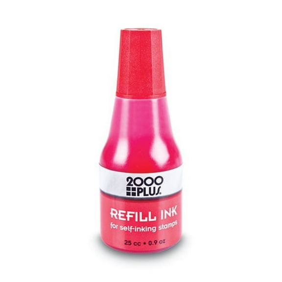 Self-Inking Refill Ink, 0.9 oz. Bottle, Red | Bundle of 10 Each