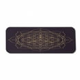 thumbnail image 1 of Mandala Computer Mouse Pad, Monochrome Abstract Flower of Life Lotus Floral Mandala Harmony, Rectangle Non-Slip Rubber Mousepad Large, 31" x 12" Gaming Size, Plum and Mustard, by Ambesonne, 1 of 2