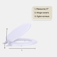 thumbnail image 4 of Asiento de inodoro ACHIM Fantasia, 43 cm, espuma de vinilo suave, color blanco, 4 of 7