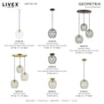 thumbnail image 4 of 46593-07 Livex Lighting Geometrix - 3 Light Pendant in Geometric Style - 20 Inches wide by 13 Inches high-Bronze Finish, 4 of 9