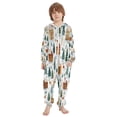 thumbnail image 2 of Vzayyk 4T-14Y Size Aviliable Cozy One-Piece Footless Sleeper Pajama Wooden Houes Pine Trees, 2 of 8