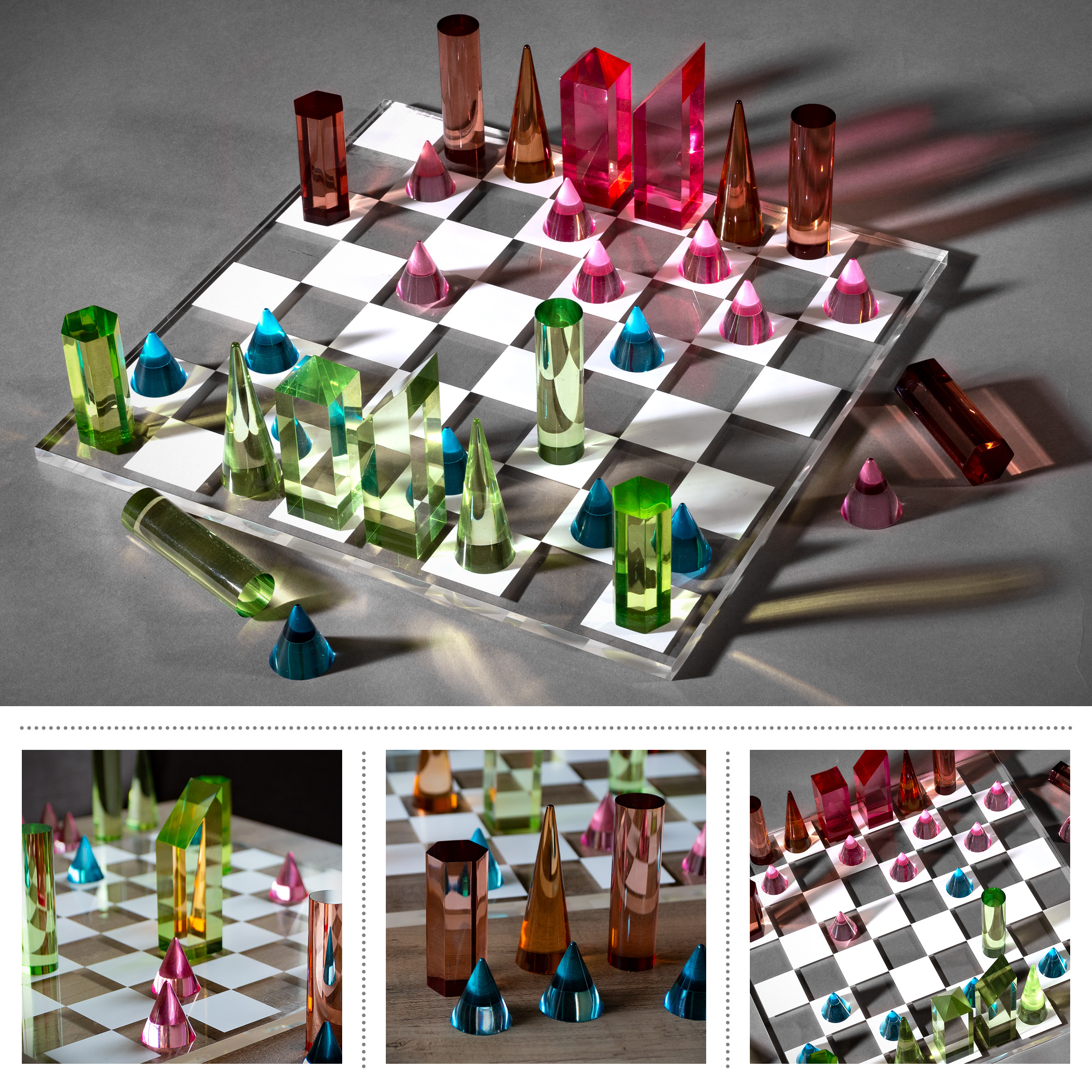 Trademark Games Modern Acrylic Chess Set, 32 Pieces photo 5