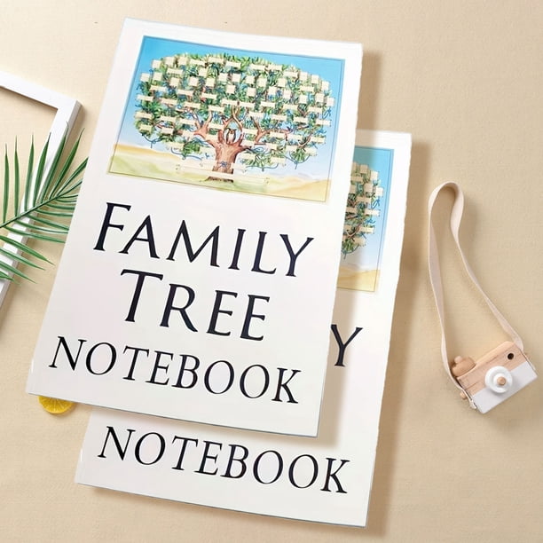 Fiudx Diario de Recuerdos Familiares, Árbol Genealógico Manuscrito, Impresión En Tinta a Color, Virtudes y Sabiduría de Los Antepasados, Papelería de Oficina, Idea de Regalo para Reuniones Familiares