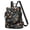 Dinosaur and Planet Black Pattern-1, variant on Dinosaur and Planet Navy Blue Pattern Fashion Backpack, Fashion Handbag Backpack with Side Bottle Pockets & Convertible Strap, Multi Pockets Gifts for Birthday Christmas Thanksgiving