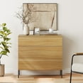 thumbnail image 2 of 31.5" Wood Accent Chest with Drawers, Modern Credenza Storage Cabinet with Reeded Design for Living Room, Kitchen, Dining Room, Hallway, 2 of 7