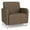 Castillo Brown, variant on Siena Lounge Reception Waiting Oversize Guest Chair / Brushed Steel Legs / Brown