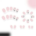 thumbnail image 2 of Fofosbeauty 24pcs Press on Nails, Acrylic Fake Nails, Full Cover Nails for Girls Women, Square French Ink Flowers Pink, 2 of 10