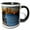 Black/White, variant on 3drose, Sailboat in Hudson River, View of Nyc Skyline, 11oz Two-tone Black Mug