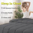 thumbnail image 3 of FLUFFAURORA Grey All-Season Down Alternative Comforter, Box Stitched Down Alternative comforter for all age groups，Queen size，88×92inch, 3 of 6