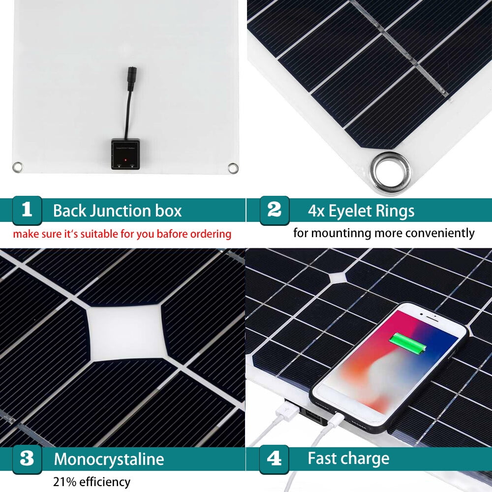 16000W Power Inverter 200W Solar Panel 12V Battery Charger Kit + 110V Controller
