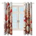 thumbnail image 3 of Snowman Christmas Tree Elk Window Curtain Panels Grommet Blackout Curtains Blackout Curtains for Living Room, 3 of 7