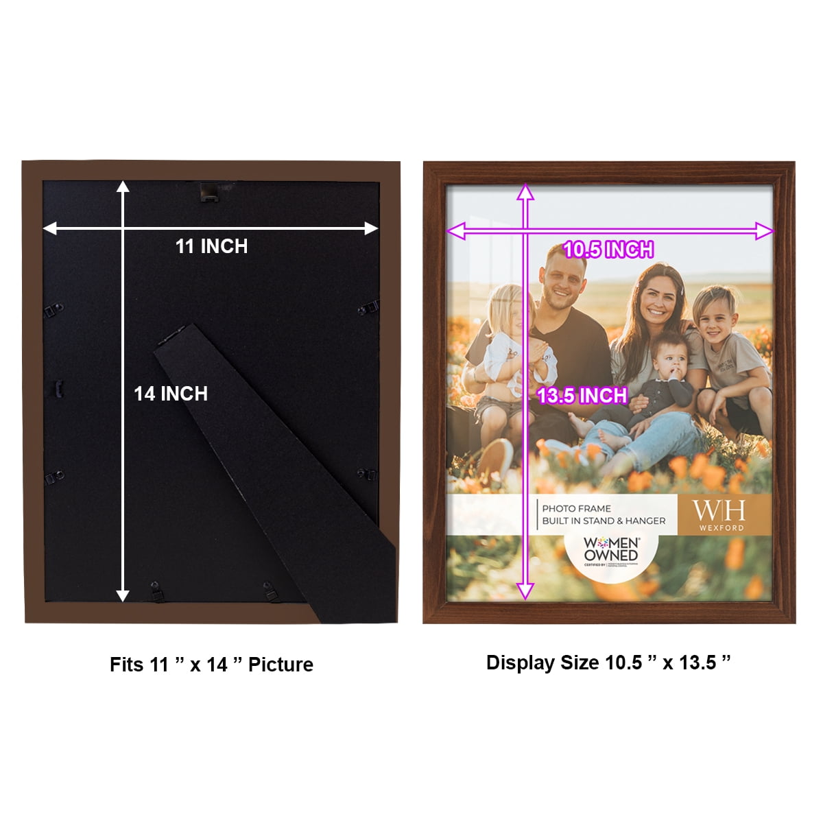Woodgrain 11 in. x 14 in. Chestnut Picture Frame