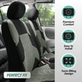 thumbnail image 4 of FH Group Seat Covers for Auto Car Sedan SUV Van Full Seat Covers Set with Black Leather Steering Wheel Cover 5 Colors, 4 of 9