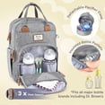 thumbnail image 4 of Mochila pañalera impermeable expandible RUVALINO gris XL, 4 of 9