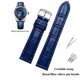 thumbnail image 3 of Correa de piel de vacuno de color azul y acero inoxidable para reloj Citizen Rossini 517793 de 14, 16, 18, 19, 20 mm, 21 mm, 22 mm y 23 mm, 3 of 5