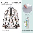 thumbnail image 5 of Chihuahua and Yarn Ball White Pattern Backpack for School, Cute School Bag with Adjustable Shoulder Straps and Padded Back, 15.3"x11"x7.1", 5 of 5